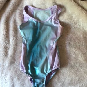 Girls leotard blue pink purple 6-6x
